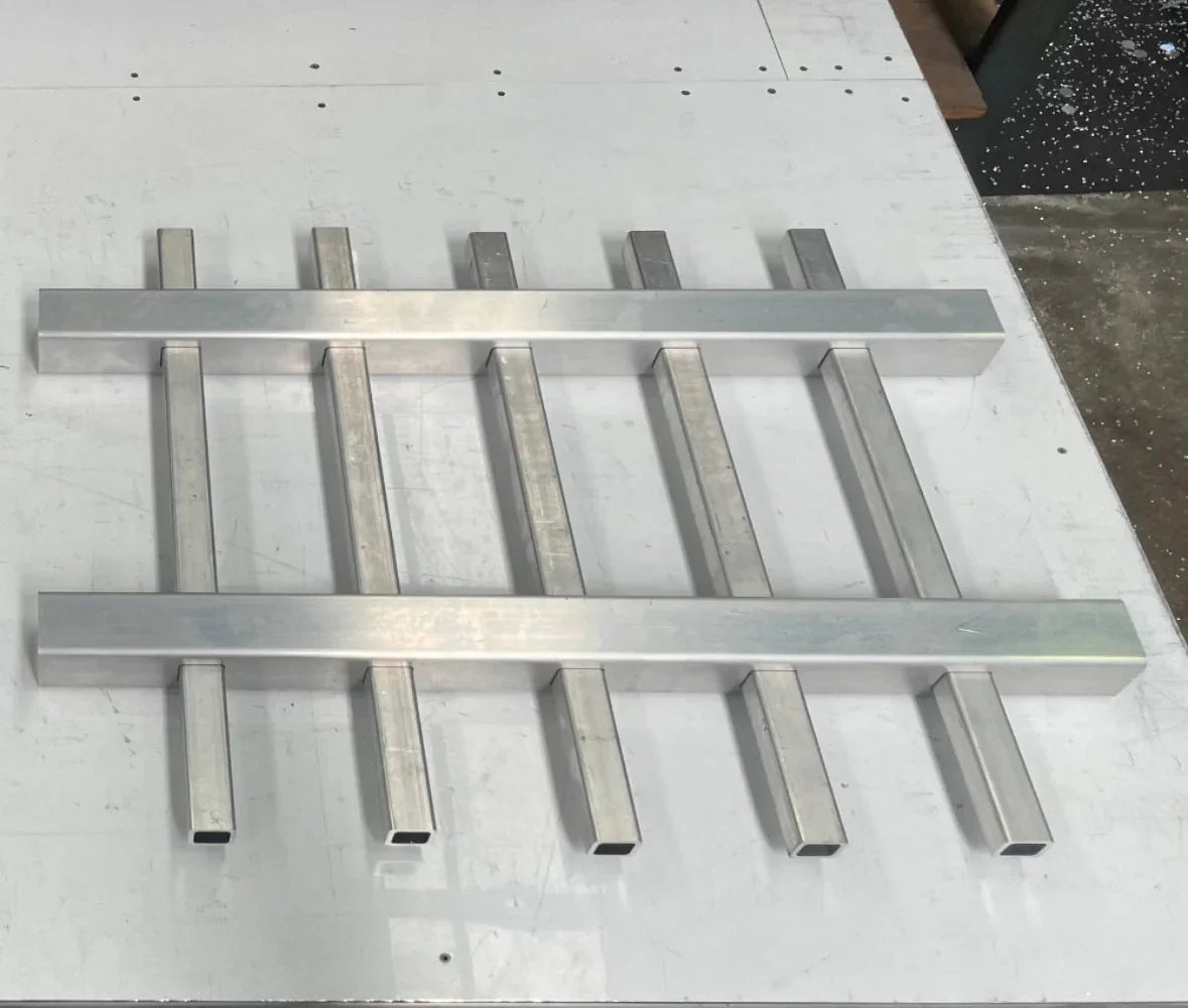 CNC-routed aluminium slotting examples for a routing quote.