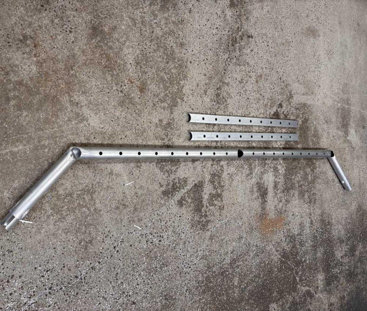 routed aluminium handrail